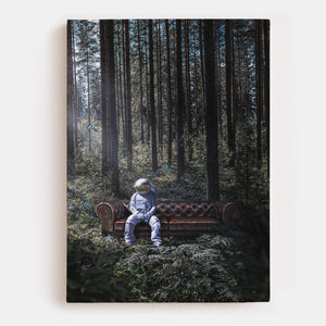 Astronaut in the Forest Canvas