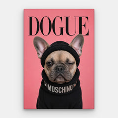 Dogue French Bulldog Canvas — Canvas Vertikal #01