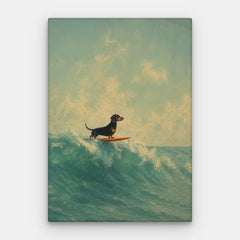 Surfing Pup Canvas — Płótno pionowe #01