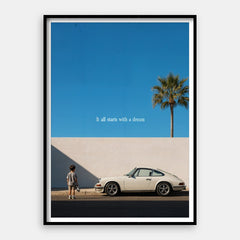 Het begint met een droom — Art Print verticaal #01