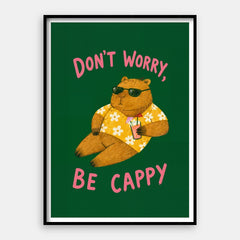 Nie martw się, bądź Cappy — druk artystyczny w pionie #01