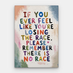 There Is No Race Canvas — Canvas Vertical #01
