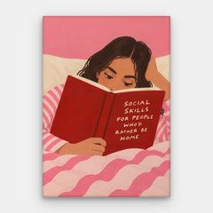 Tela de habilidades sociais para pessoas caseiras - Canvas Vertical #01