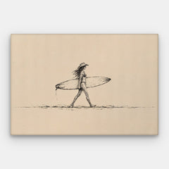 Pânză Cowgirl Surfer — Pânză orizontală #01
