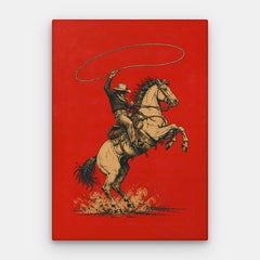 Punainen Rodeo Canvas — Canvas Pysty #01